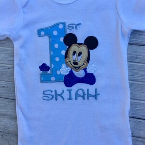 Disney First Birthday Boy Onesie, Mickey Mouse 1st Birthday Shirt, Mickey Birthday Shirt, 1st Birthday Clothes