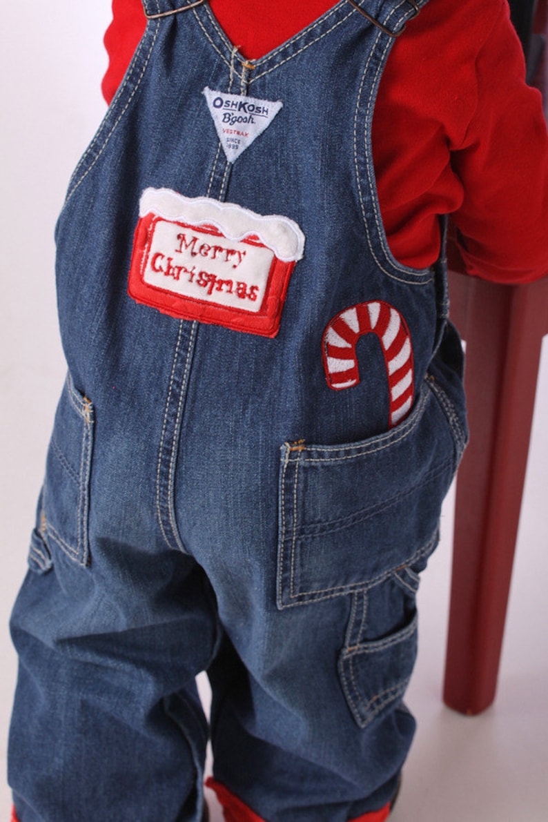 Personalized Santa Overalls 6 Months to 5T | Etsy