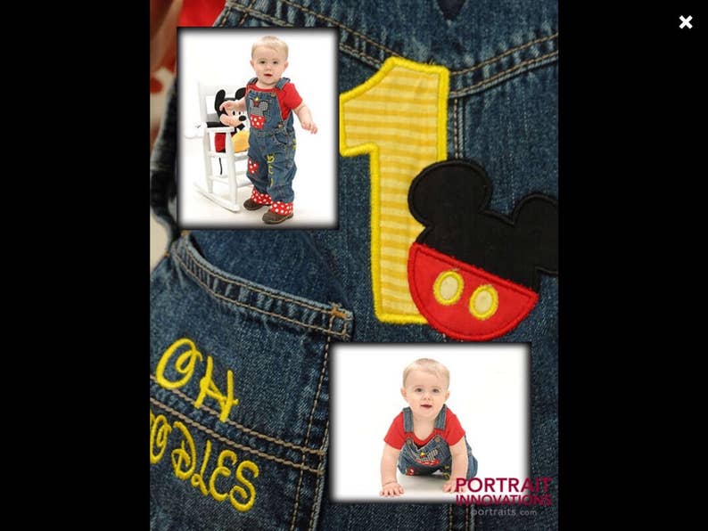 Mickey Mouse Birthday Outfit, Mickey Birthday Overalls, Baby Boy Mickey Mouse 1st Birthday image 3