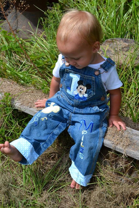 Birthday Overalls Or Shortalls...mickey Mouse