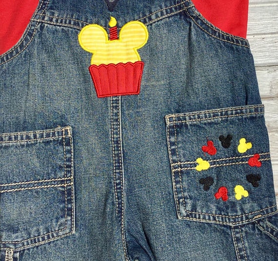 【LEE x Disney】23SS Mickey Mouse Overalls Denim Skirt Disney Mickey Mouse Skirt Overalls Denim Embroidered Pockets