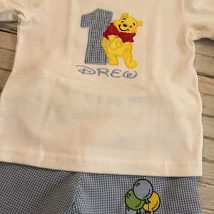 Winnie The Pooh Shorts Set-Baby's First Birthday Shirt-Boys Winnie The Pooh Birthday Clothes