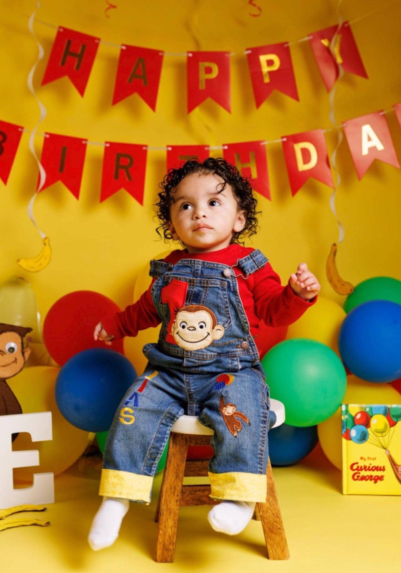 curious george birthday dress Personalized Overalls You choose the pieces