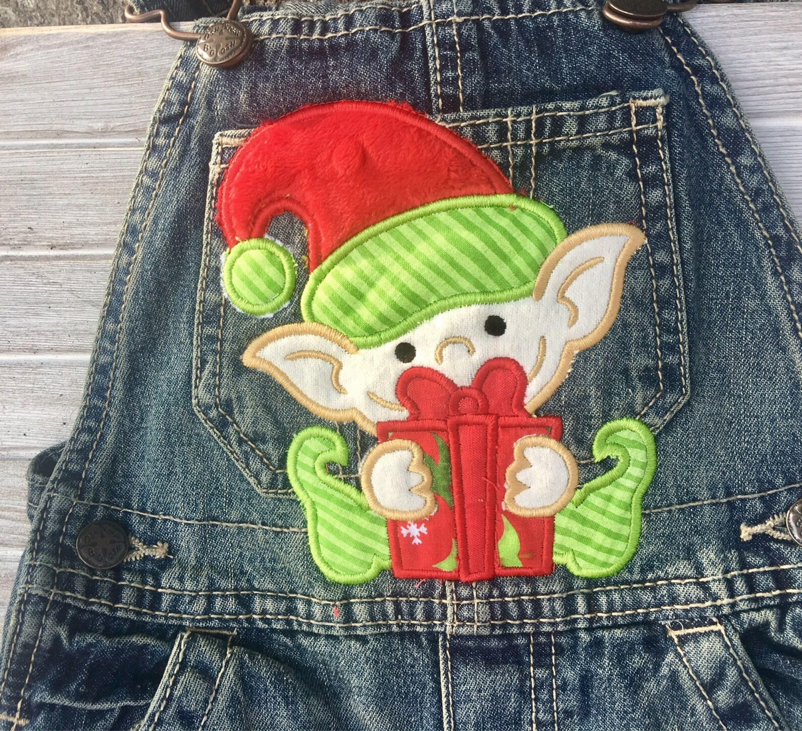 Christmas Elf Overalls-holiday Overalls-personalized Holiday - Etsy