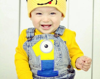 Minion Birthday Personalized Overalls Minion Birthday outfit shirt Minion Party First Second Third Fourth 1st 2nd 3rd 4th 5th Boy Girl