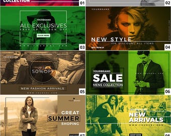 100 plantillas PSD de banners de Facebook / Anuncios y portadas editables para redes sociales / Diseños de marketing empresarial