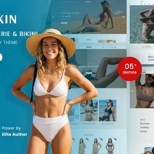 Bekin Lingerie Shopify-tema för bikinibutiker | Mall för e-handelswebbplats för badkläder, underkläder och modemärken