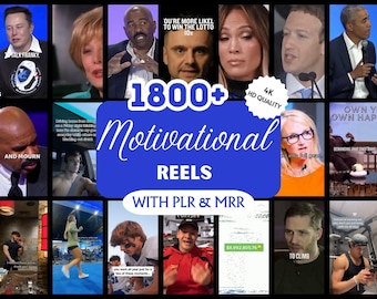 Más de 1800 videos motivacionales en Reels / Paquete de contenido para Instagram y TikTok / Paquete de motivación diaria