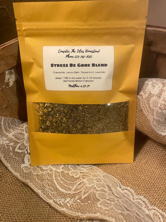 Organic blended calming herbal tea