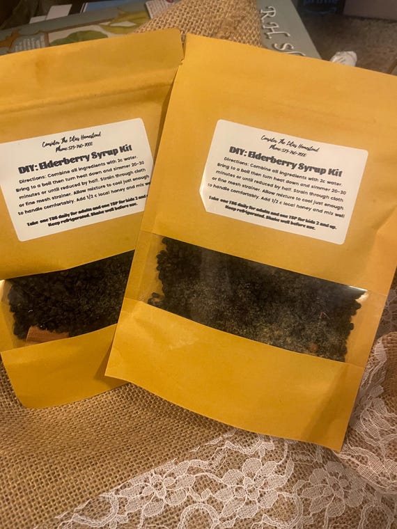 All Natural Organic Elderberry Syrup Kit.