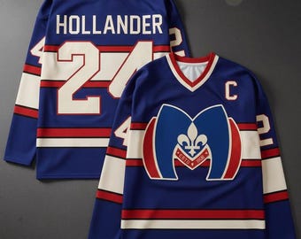 Rozanov Hollander Hockey Jersey Tee - Sportig Romantisk Estetisk Unisex V-ringad Långärmad - Rivalitetsinspirerad Streetwear för Herr och Dam