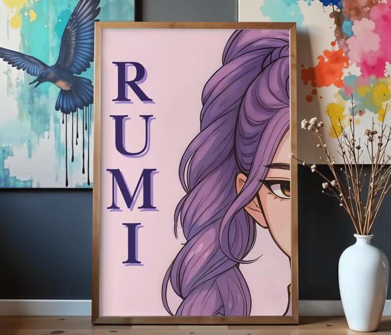 RUMI Anime Girl Poster | K-pop Inspired Wall Art (digital Download ...