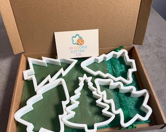 3D Christmas Tree Cookie Cutter - Set of 5 or Individuals.