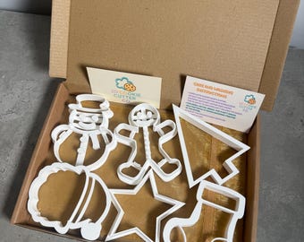 3D Christmas Cookie Cutter - Set of 6.