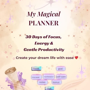 Digital Planner Sample 8 Pages | Clickable Tabs Goals Tracker Self Care | GoodNotes PDF