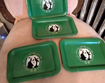 Set 4 vintage tip trays