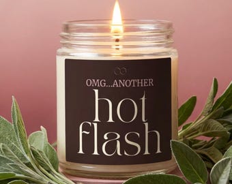 Menopause Funny Handmade Candles 5oth Birthday Gift Idea for Women Party Decorations Best Friend Gag Gift Stress Relief Quirky Home Decor