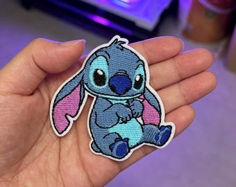 Cute Stitch Embroidery,Disney “Lilo & Stitch” Iron-On Patches, ron-On/Sew-On Appliques,Custom Decorations for Jeans and Bags,Cute Fan Gifts.