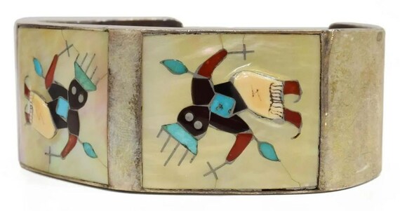 ZUNI Inlay Cuff Apache Crown Dancer By TONY OHMSA… - image 2