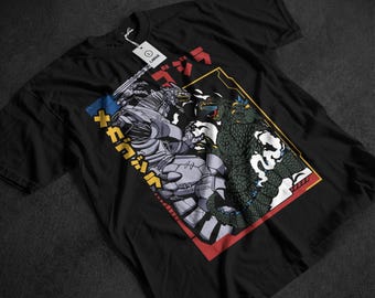 Kaiju Manga Shirt, Godzilla, Japan Retro 80s, Monsterverse, Ghidorah, Mothra, King of Monsters, Film Fan Gift for Teen, Cinema, Vintage