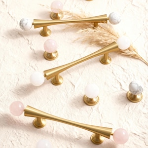 Closet Brass Pulls, Crystal Decor Knob, Wardrobe Brass Handles