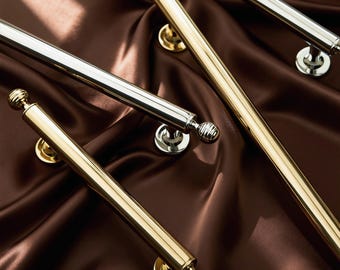 Brass Dresser Pull: Silver Cupboard Handles