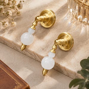 Ceramic Cupboard Handle: Crystal Brass Knobs, Dresser Drawer Pulls