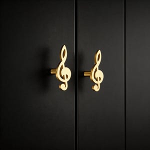 Musik Hinweis Messing Kleiderschrank Knauf, Verspielter Griff Für Schublade Kommode Nachttisch