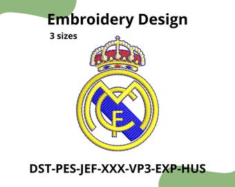Real Madrid logo embroidery design