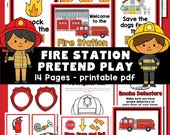Fire Station Pretend Play Printables: Toddler Learning Activities (PDF)