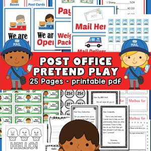 Post Office Pretend Play Printables: Kids Role Play (PDF Download)