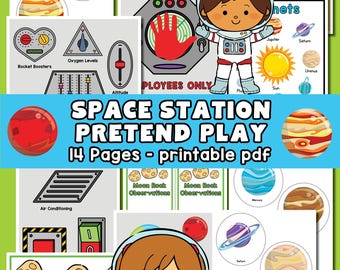 Utskrivbara låtsaslek med rymdstationen: Lärandeaktiviteter om astronauter (PDF)