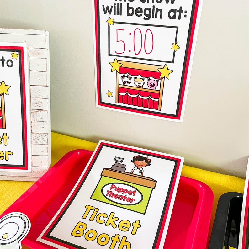 Puppet Theater Pretend Play Printables: Frog Puppets, Tickets (PDF) - Etsy