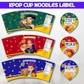 Kpop Demon Hunters, Cup Noodle Labels Ramyeon, Cosplay Party Huntrix Ramen, Rumi Mira Zoey, Kpop party, Printable pack, Halloween party