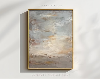 Textured Abstract | Neutral Impasto | Greige Wall Art | Modern Wabi Sabi | Layered Paint | Heritage Minimalist