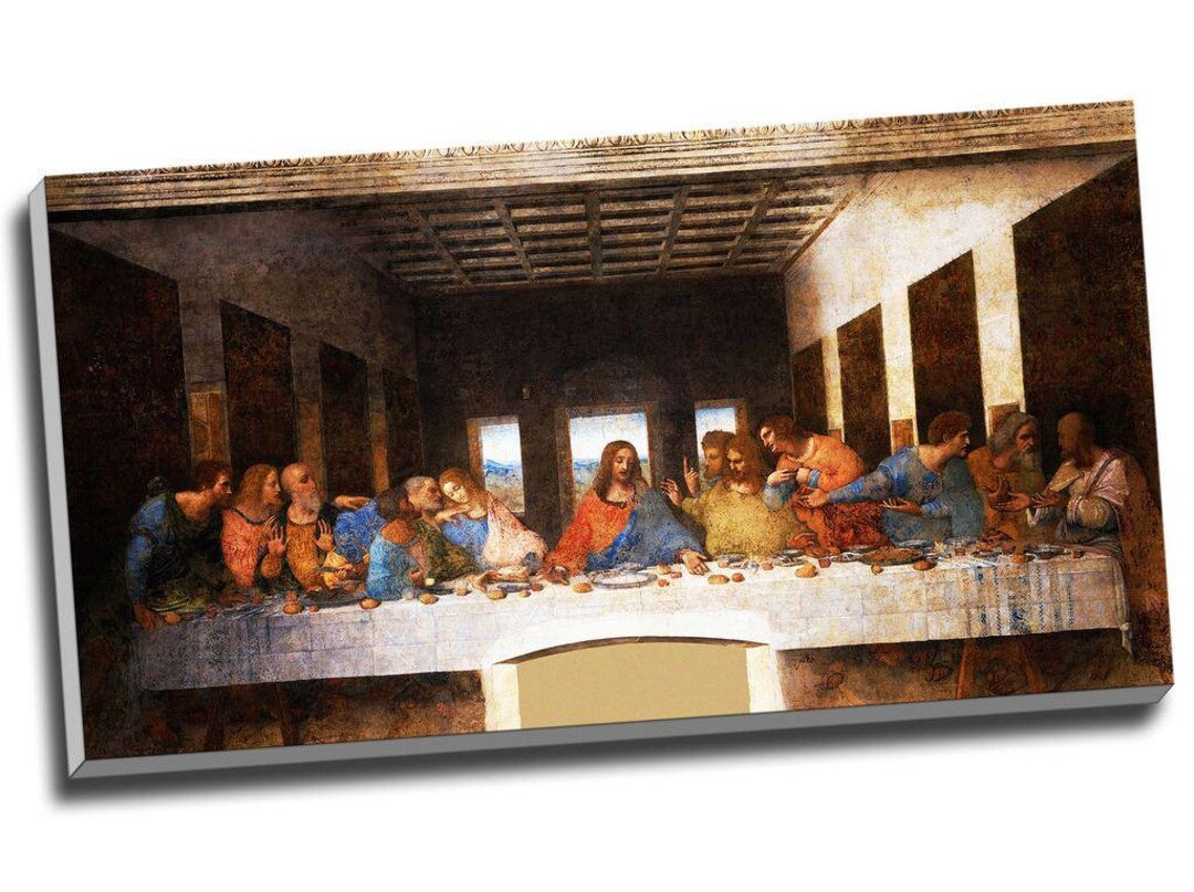 Leonardo Da Vinci the Last Supper Canvas Print Wall Art 30x16" A1 - Etsy