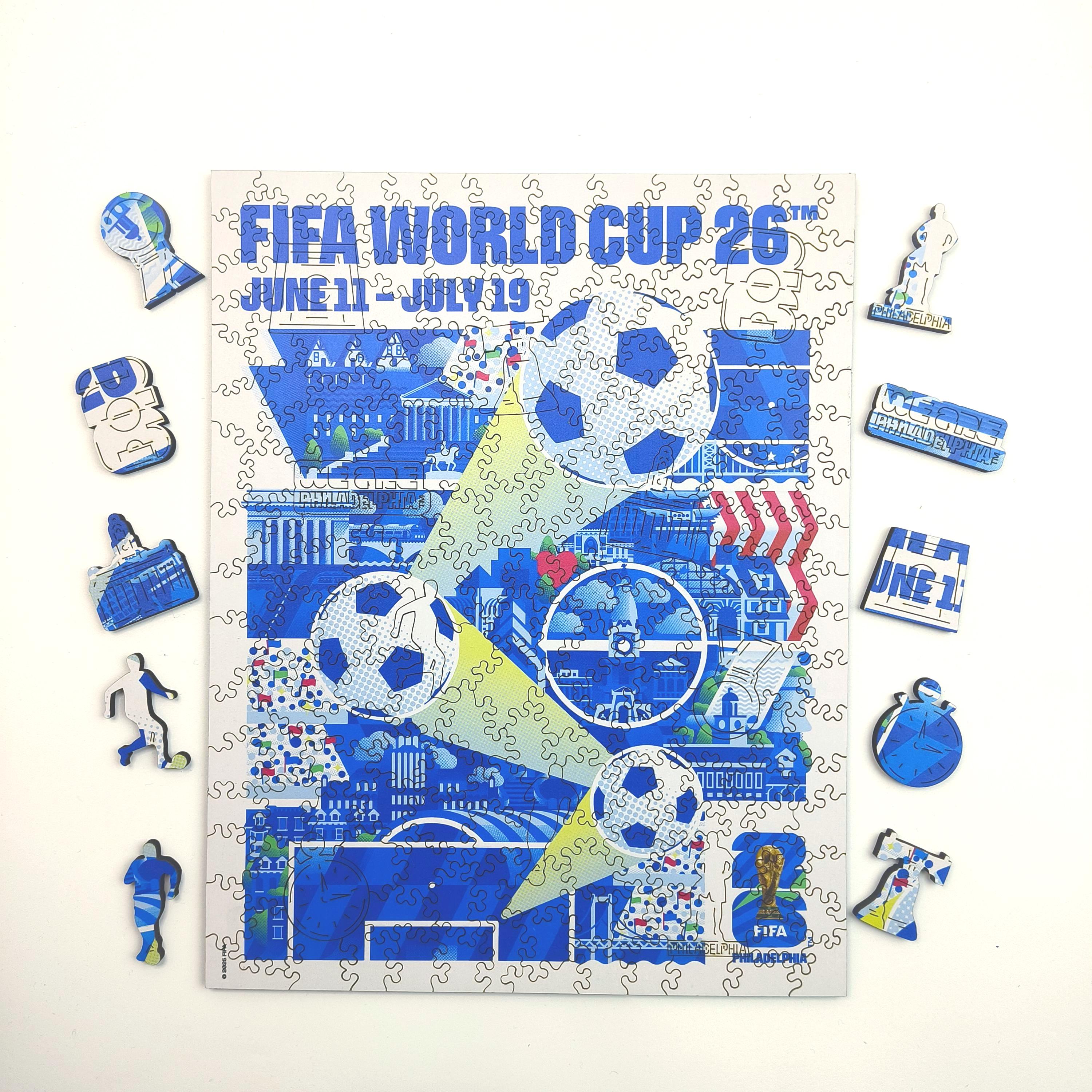 World Cup 2026 Official FIFA Wooden Puzzle | Philadelphia Souvenir