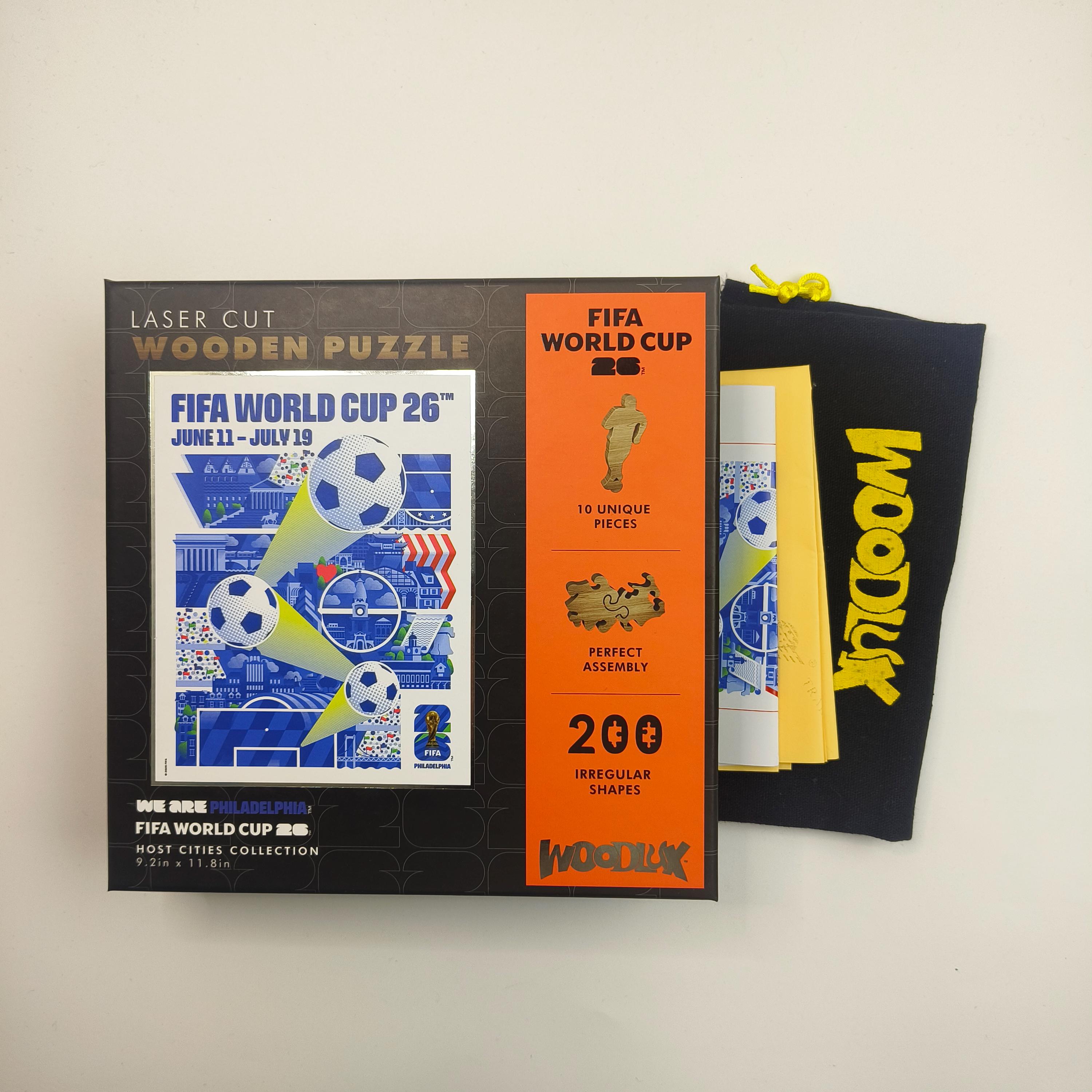 World Cup 2026 Official FIFA Wooden Puzzle | Philadelphia Souvenir