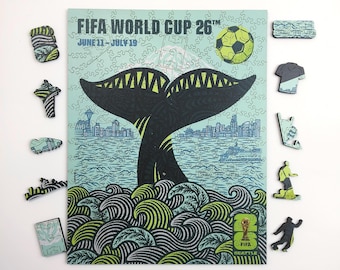 World Cup 2026 Official FIFA Seattle Host City Wooden Jigsaw