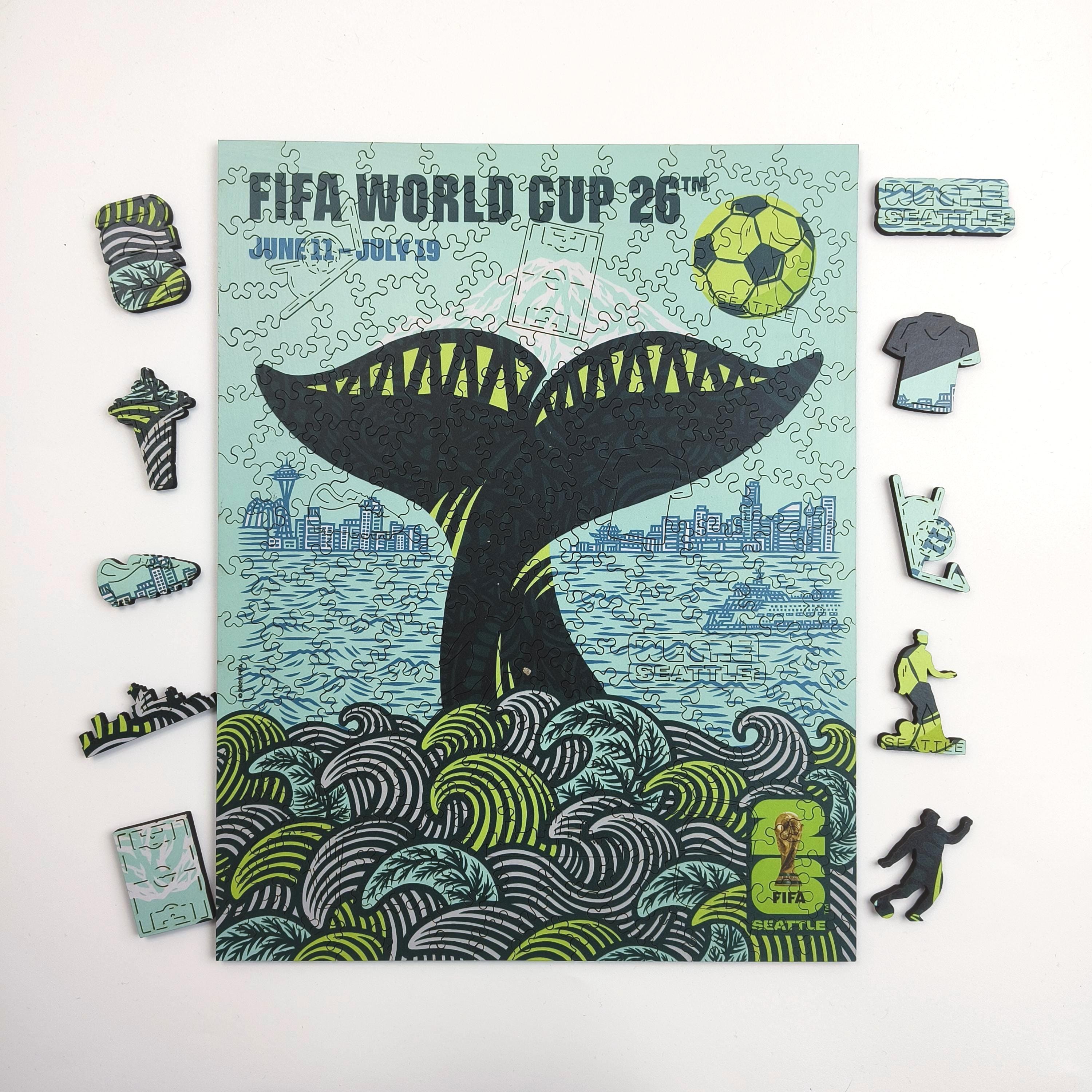 World Cup 2026 Official FIFA Seattle Host City Wooden Jigsaw