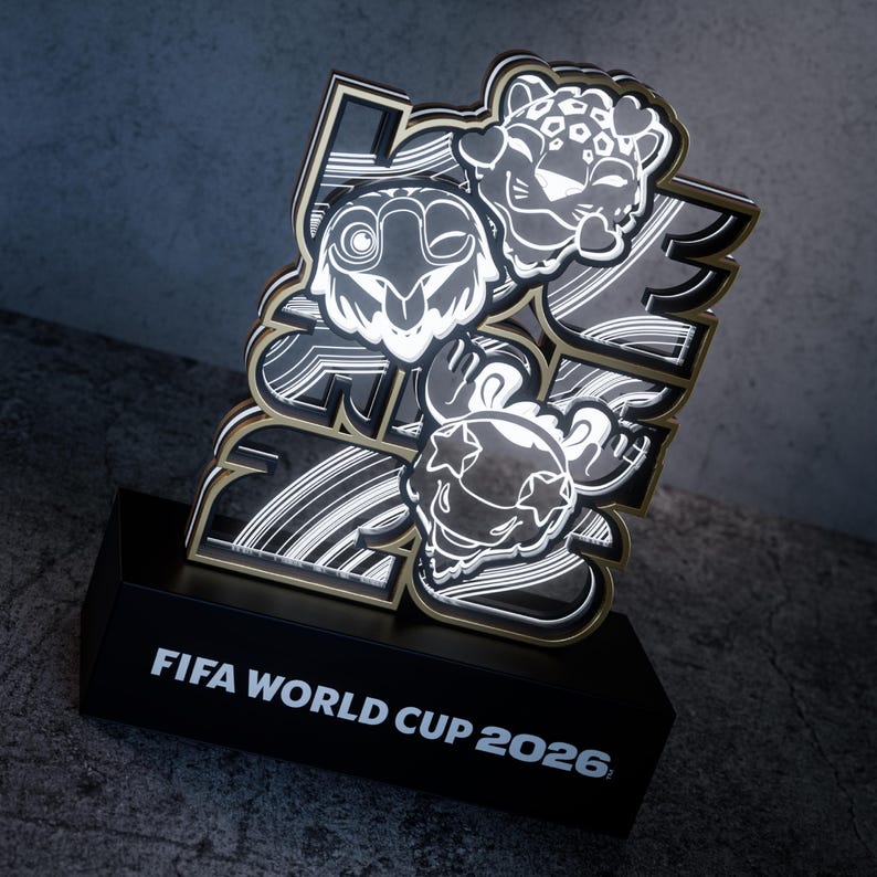 Official FIFA World Cup 2026 LED Lamp | We Are 26 Mascots Desk Decor ...