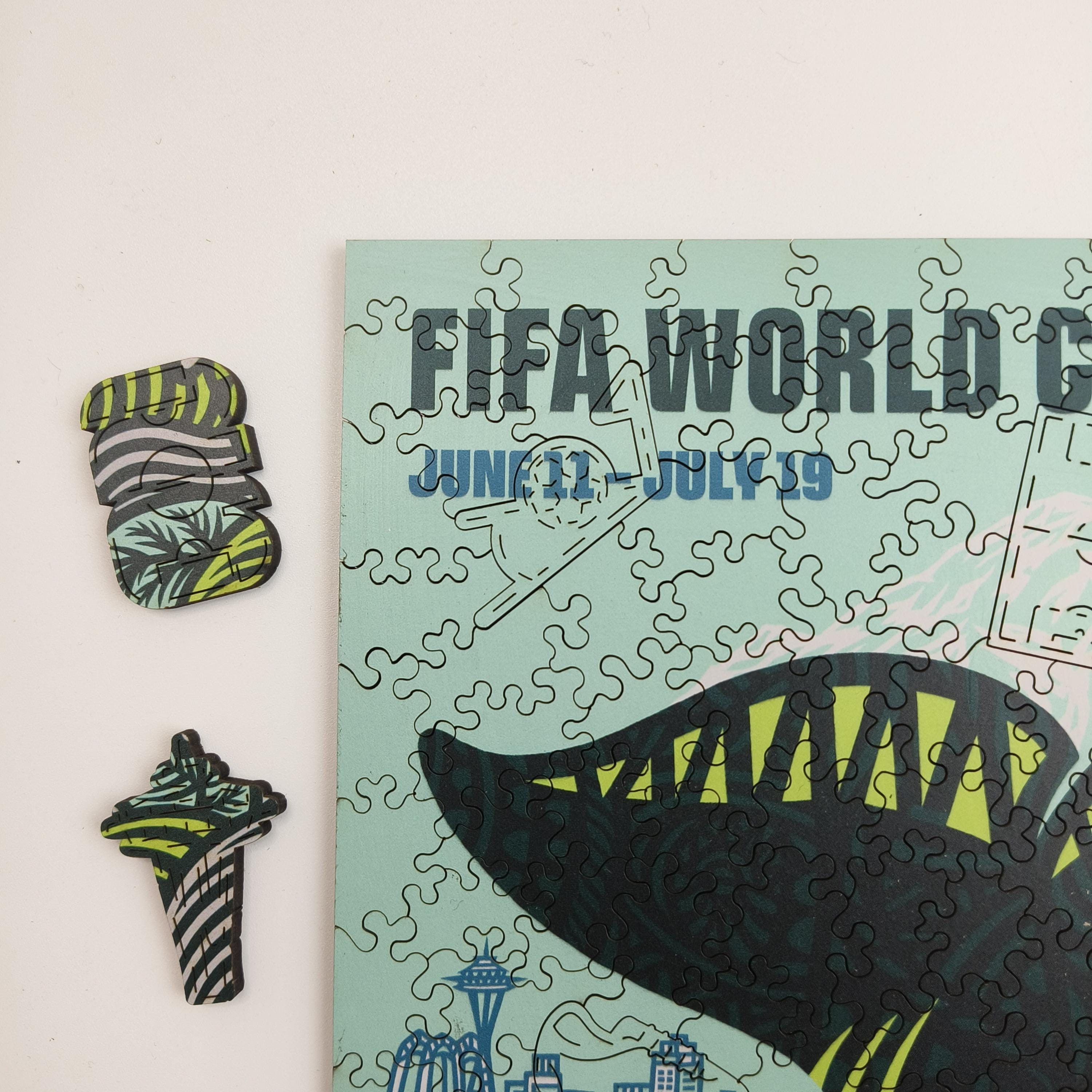 World Cup 2026 Official FIFA Seattle Host City Wooden Jigsaw