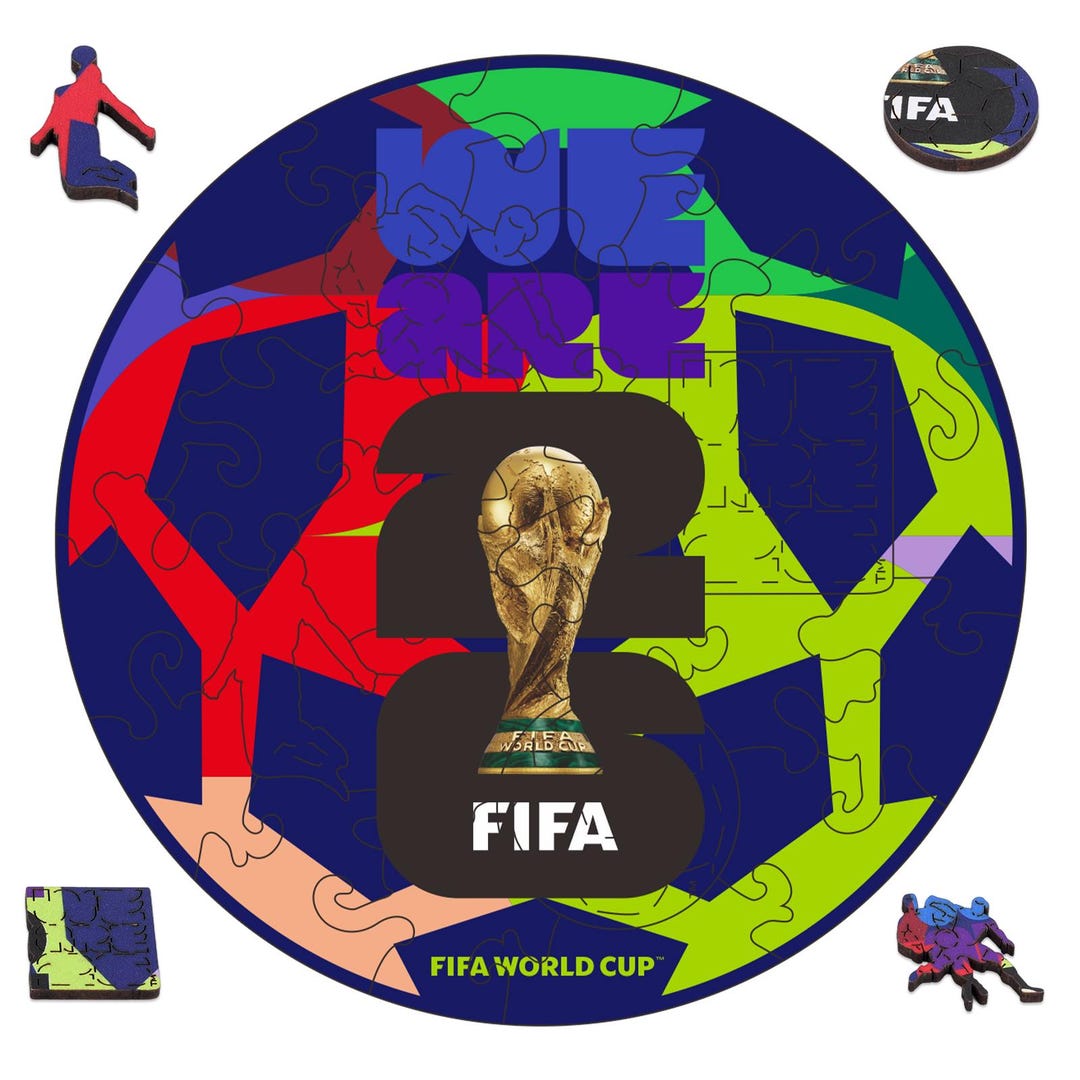 FIFA World Cup 2026 Official Licensed Wooden Puzzle-trophy Host