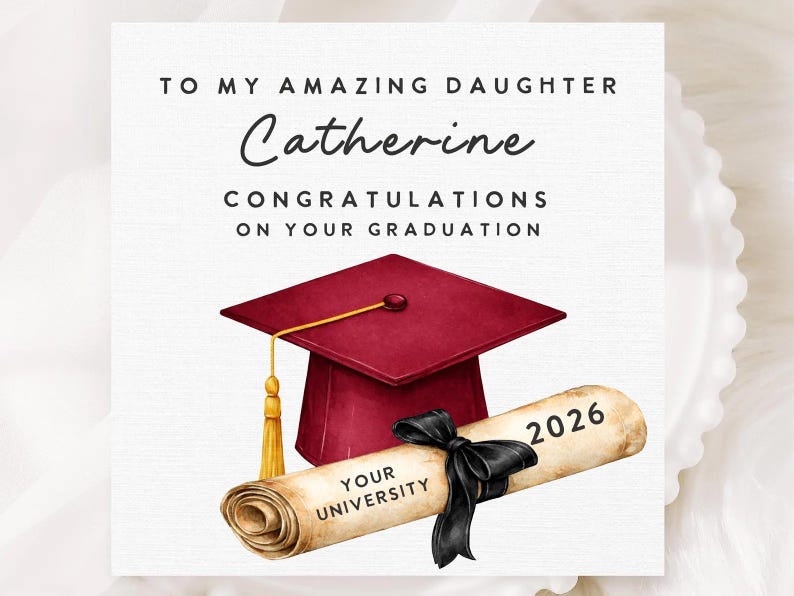 Graduation Iv Personalized Graduation Card for Daughter, Ivy League University ...