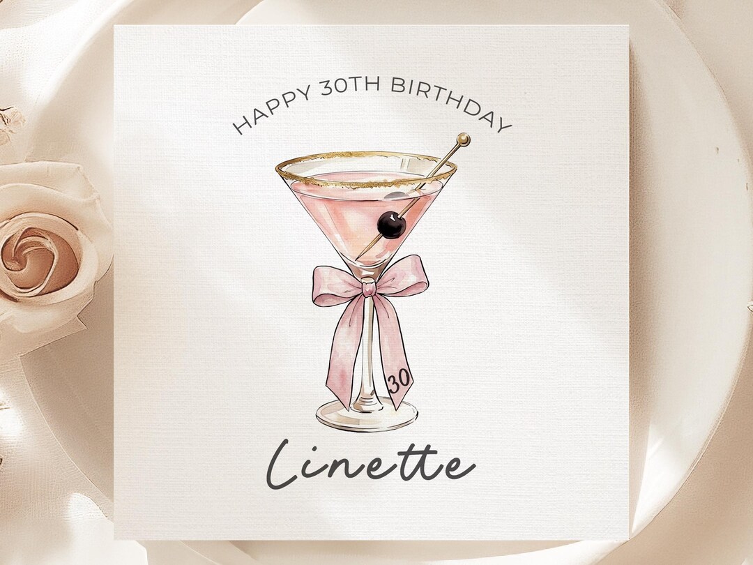 30th Birthday Card for Her, Personalized 30th Birthday Card, Custom
