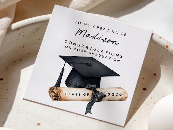 how many grad cards should i order D24TIME Graduation Class of 2026 for Him Her Great Niece Graduation Card Personalized