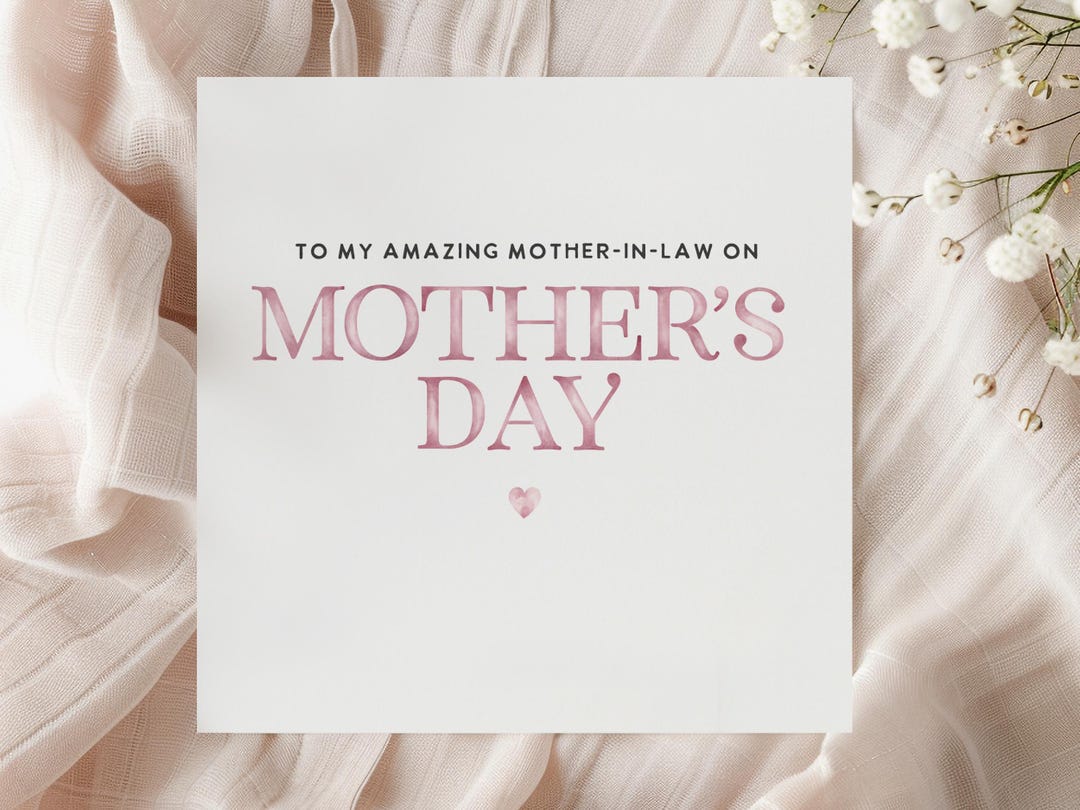 Mother’s Day Card for Mother in Law, Mom Gift From Daughter in Law ...
