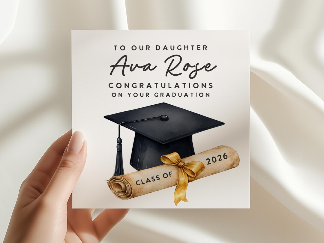 Graduation Card Daughter Personalized Name College Gift Custom ...