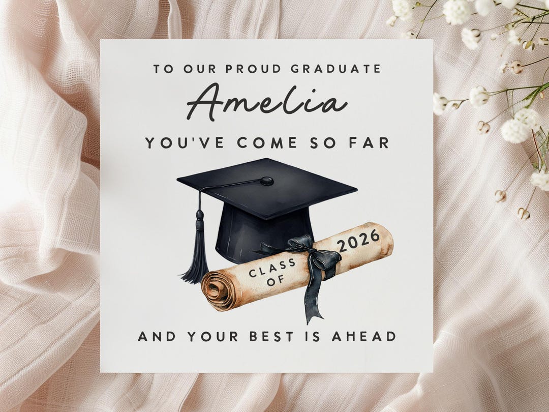 Custom Graduation Card 2026, Personalized College Grad Gift for Her ...