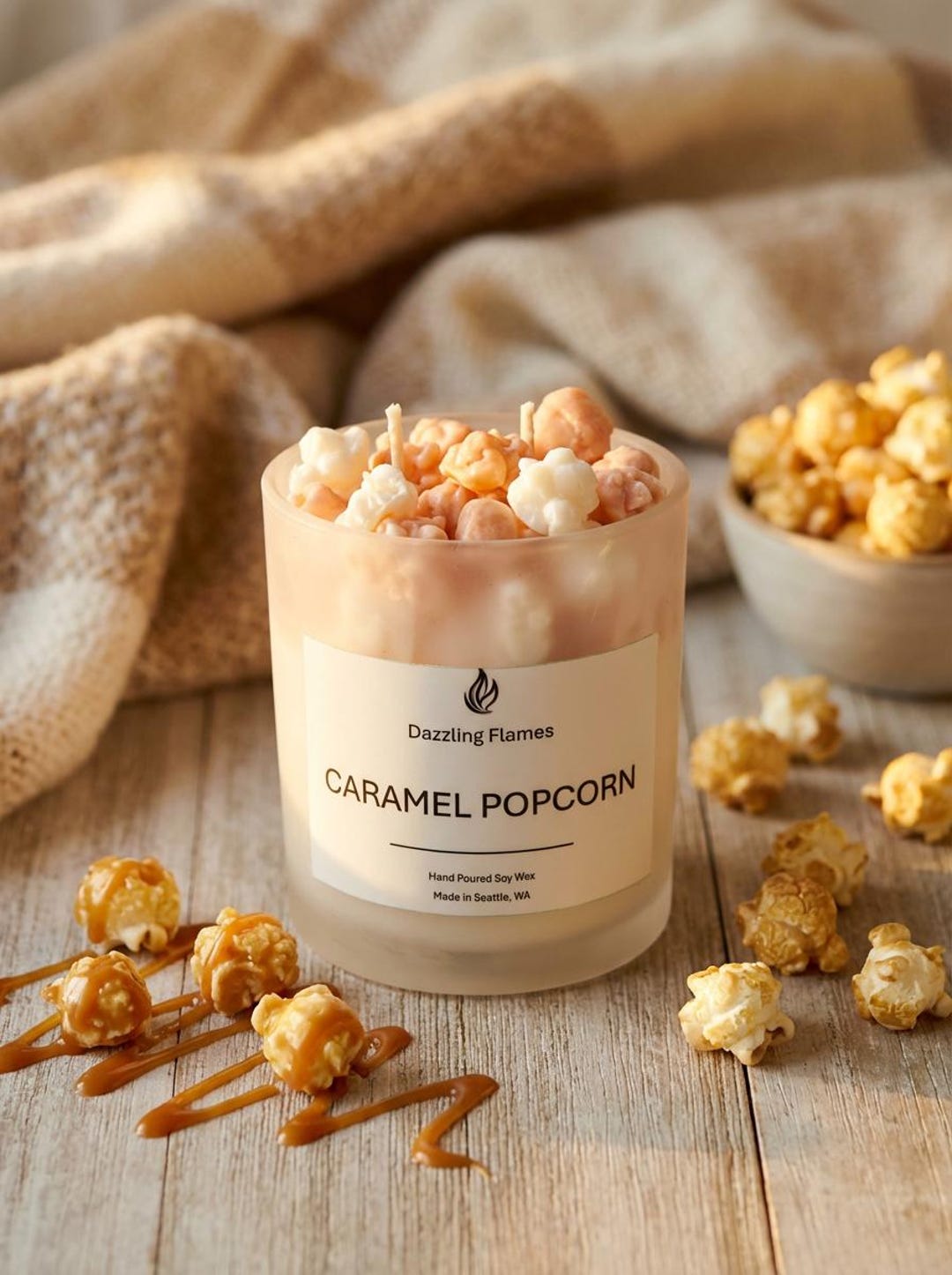Popcorn Candle Caramel Popcorn Candle - Etsy